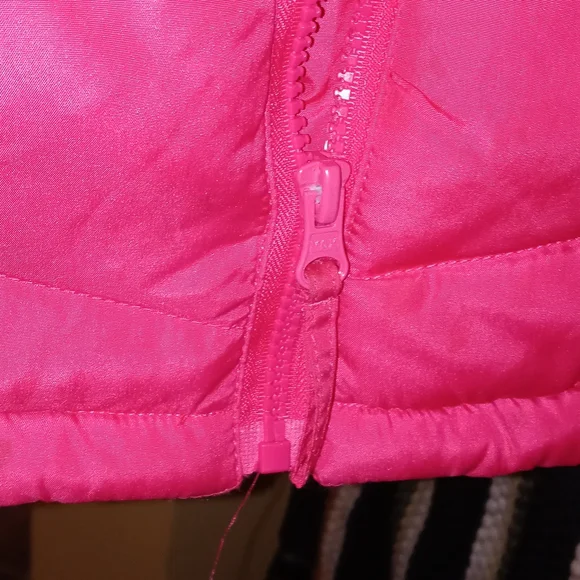 "FADED GLORY" HoT Pink/black zip up vest w/ pockets Size: L 12/14 - Picture 4 of 8